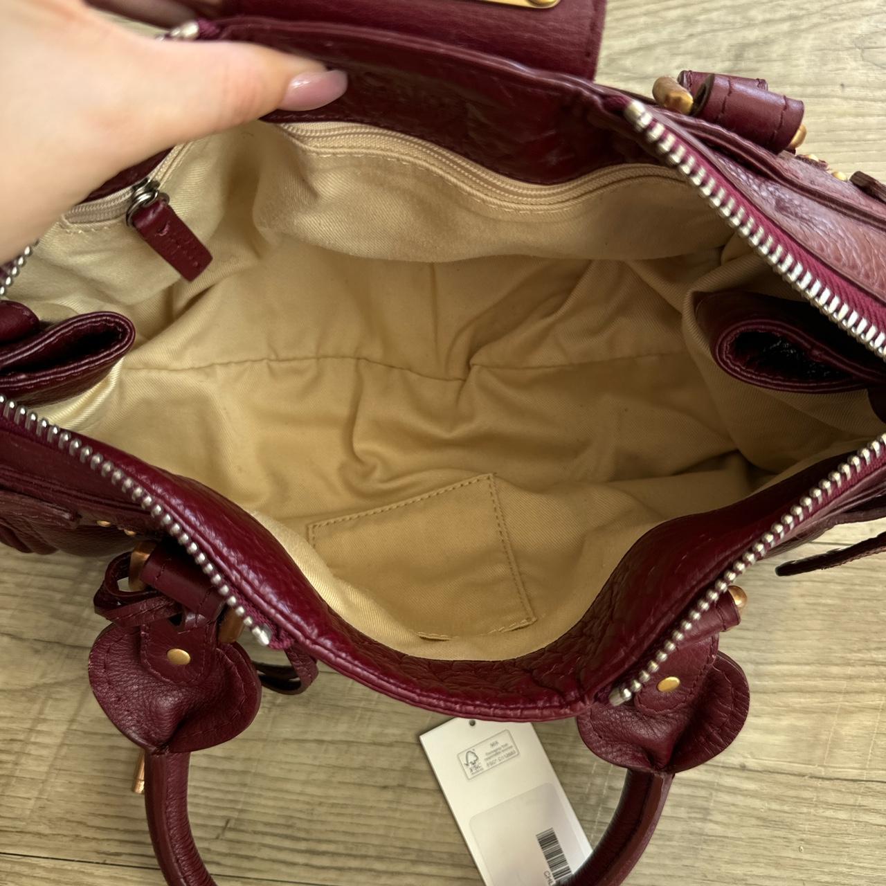 🌺🩷 Authentic Burgundy Chloe paddington leather Preowned💜🍇 🤎🌆