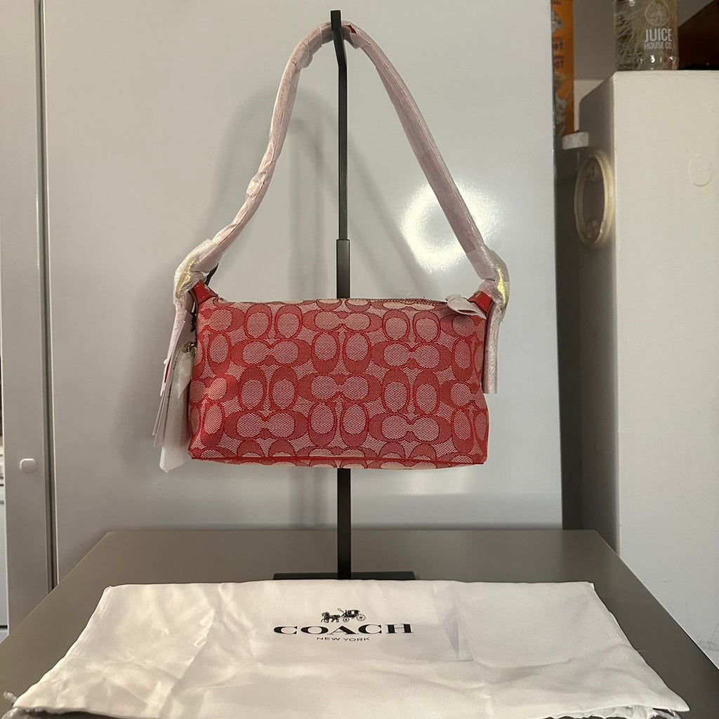 🌺🩷 Coach Demi Signature Jacquard Sport Red Honolulu Fukubukuro Grab Bag Limited Edition NWOT💜🍇 🤎🌆