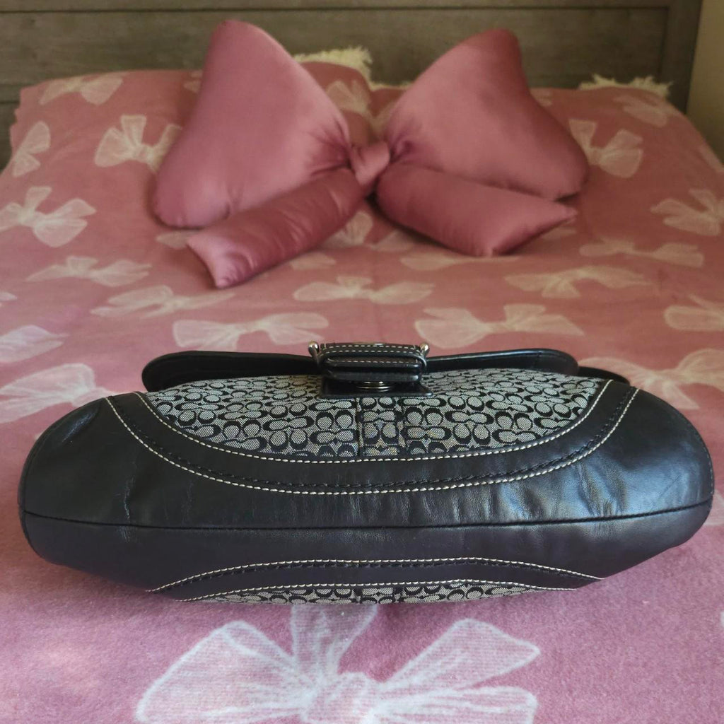 🌺🩷 Y2K Vintage Coach Large Soho Signaure Cs Shoulder Purse🖤🍫 🤎🌆