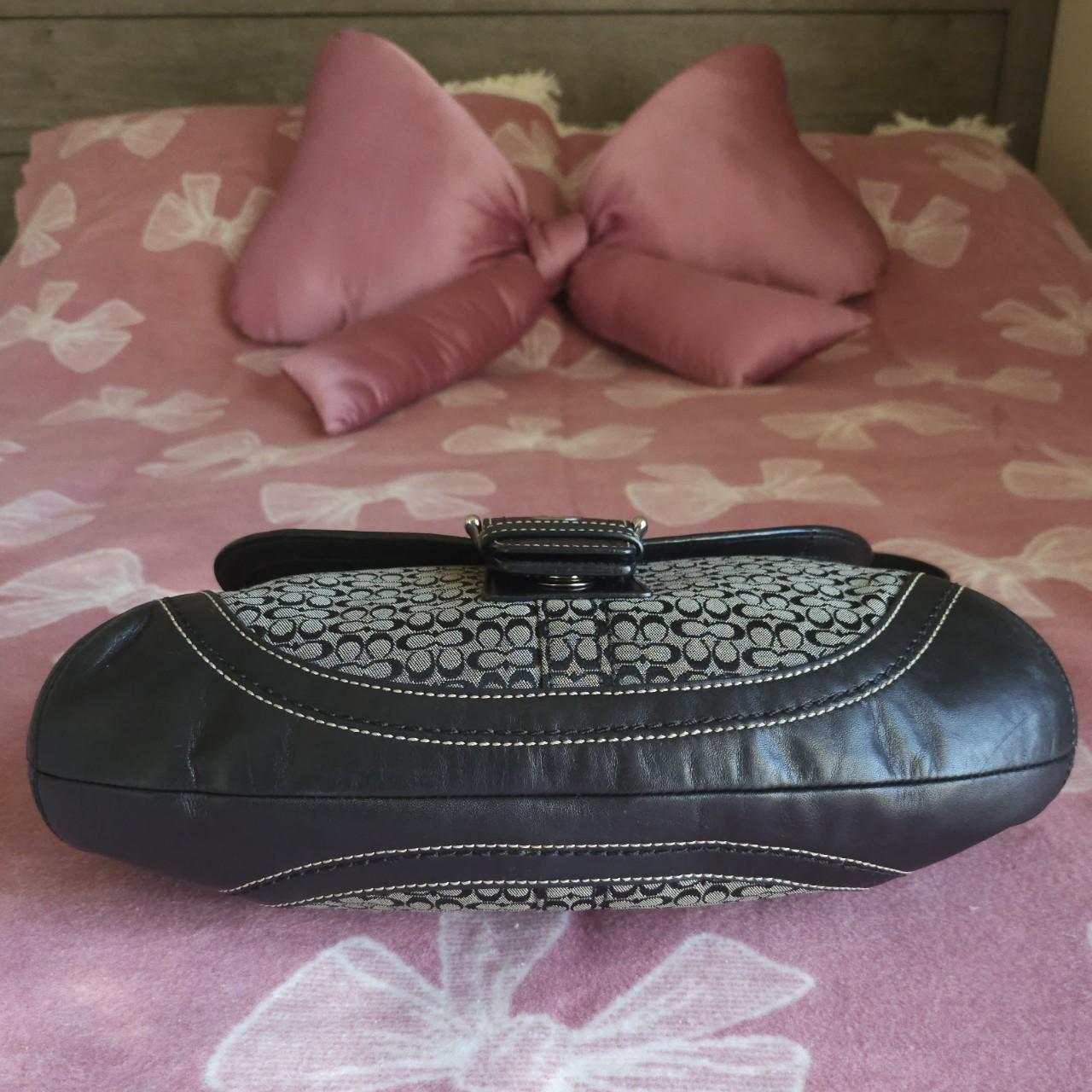 🌺🩷 Y2K Vintage Coach Large Soho Signaure Cs Shoulder Purse🖤🍫 🤎🌆