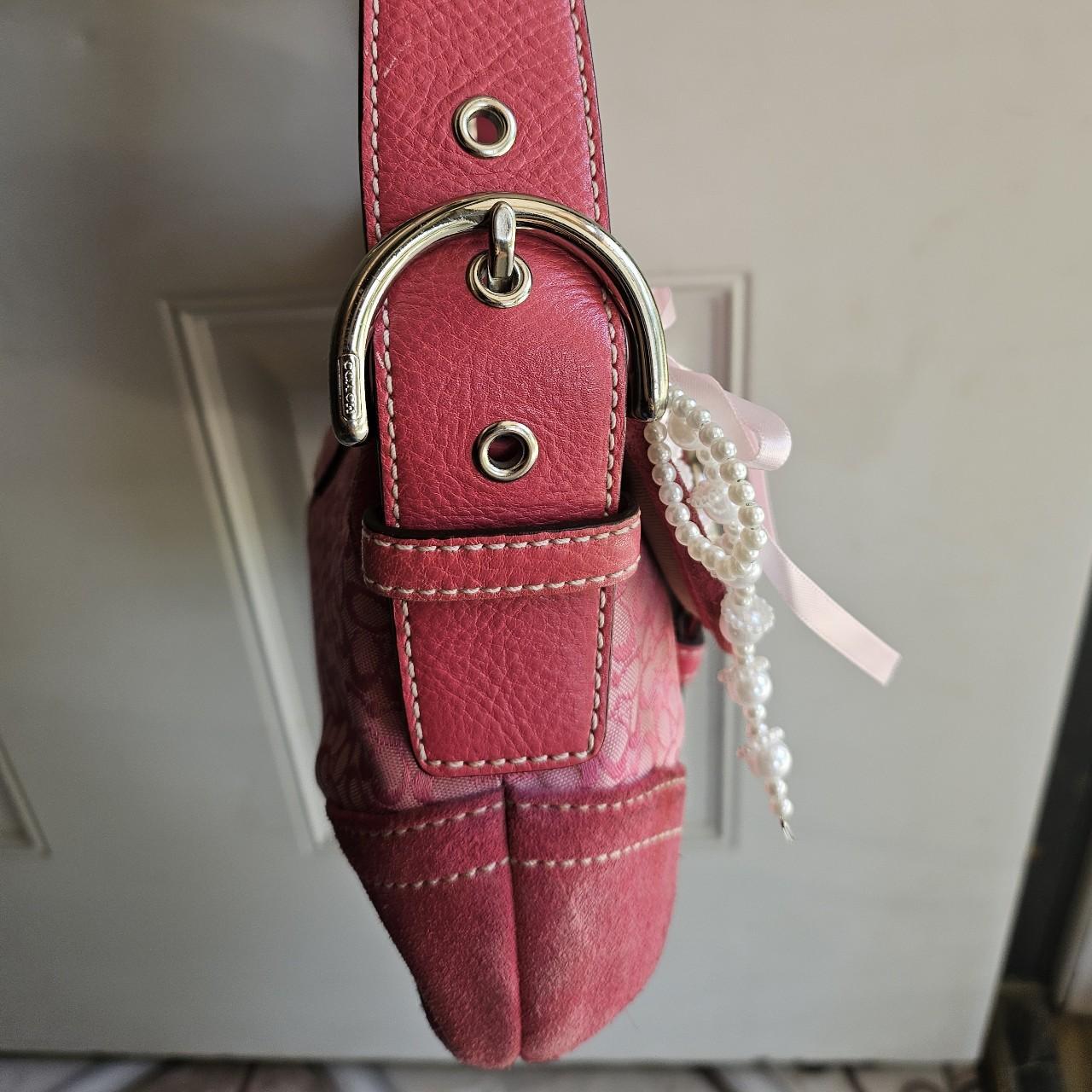 🌺🩷 Vintage Coach Mini Soho Buckle Flap Pink Shoulder Purse🌺🩷 🤎🌆