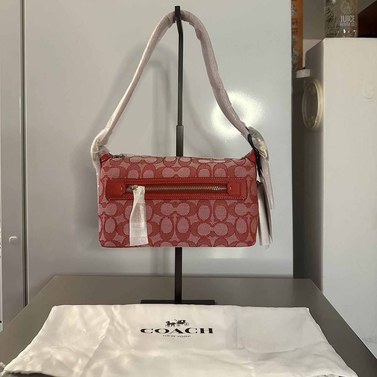 🌺🩷 Coach Demi Signature Jacquard Sport Red Honolulu Fukubukuro Grab Bag Limited Edition NWOT💜🍇 🤎🌆