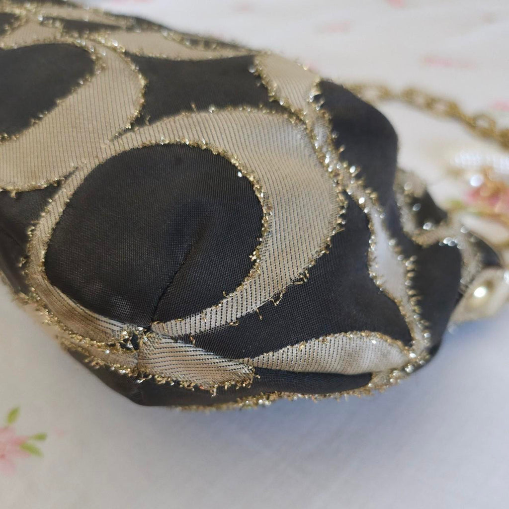 🌺🩷 Vintage Y2K Coach Lurex Poppy Gold Hardware Small Shoulder Bag🌺🩷 🤎🌆