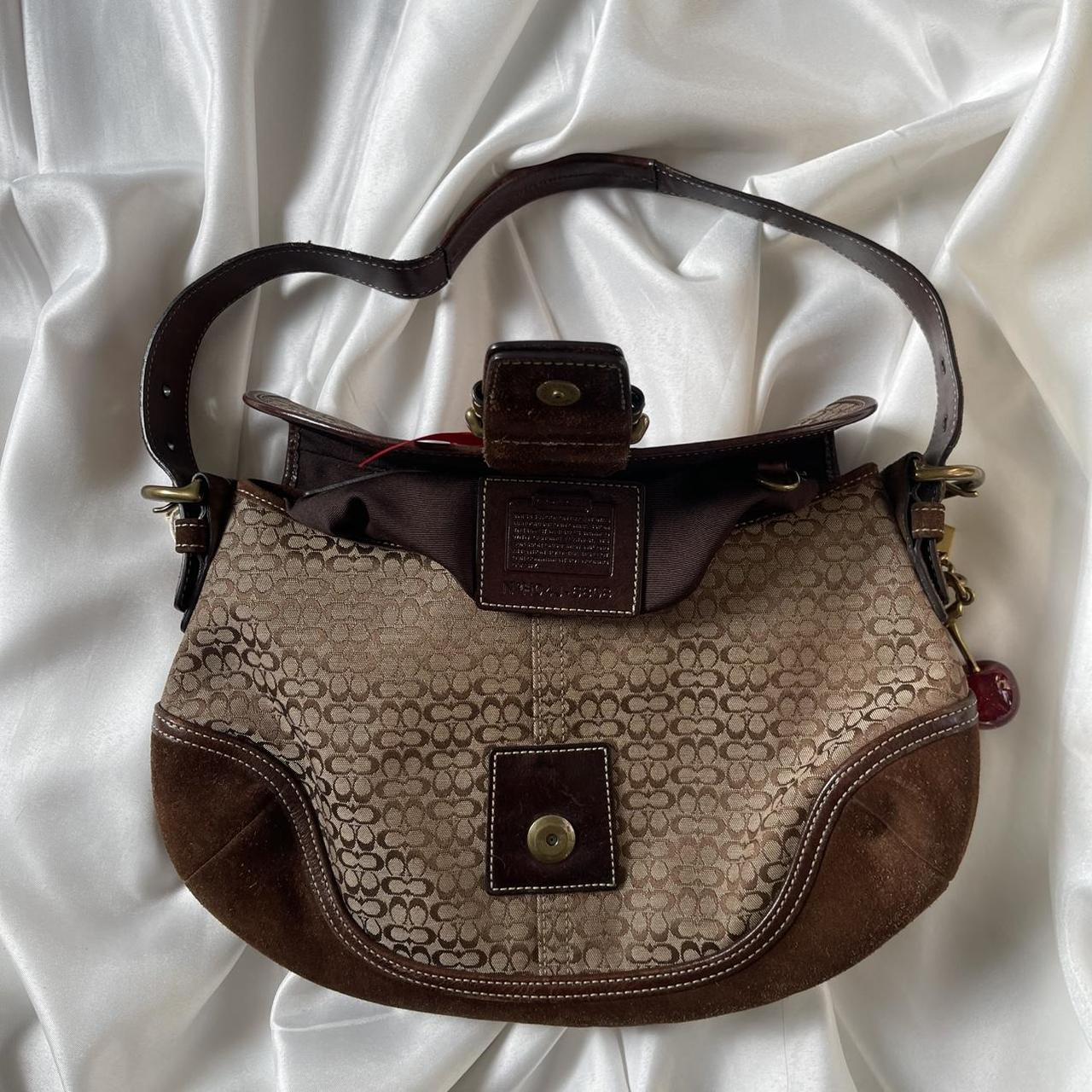 🌺🩷 🍒 Vintage Coach 2004 Signature Brown Soho 🍒 🤎🌆
