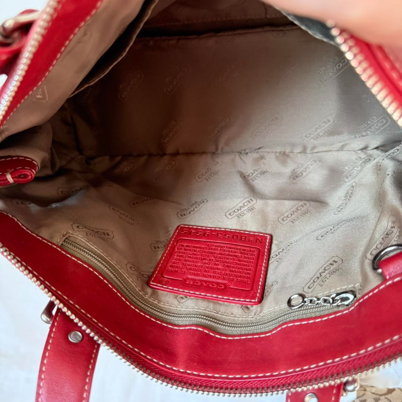 🌺🩷 Vintage Coach tote and makeup bag 🤎🌆