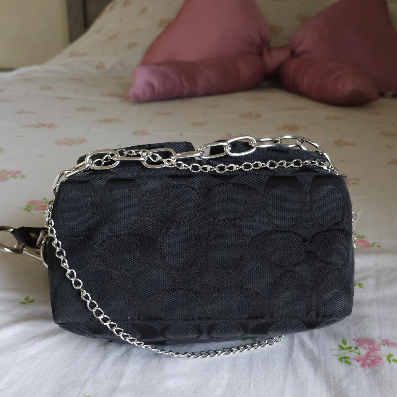 🌺🩷 Y2K Vintage Coach Mini Double Turnlock Handbag Shoulder Bag🖤🍫 🤎🌆