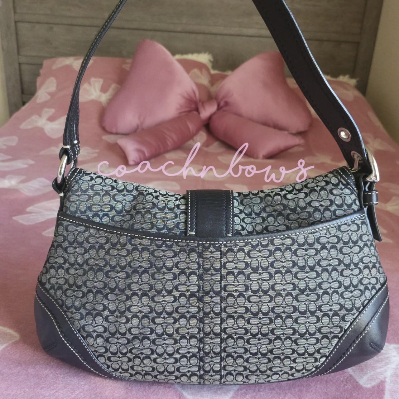 🌺🩷 Y2K Vintage Coach Large Soho Signaure Cs Shoulder Purse🖤🍫 🤎🌆