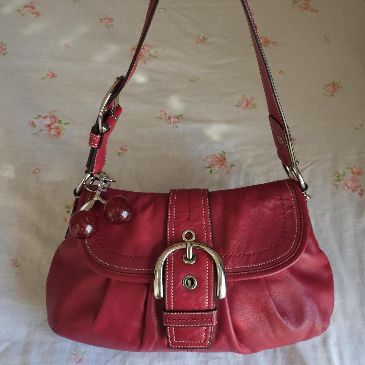 🌺🩷 ❤️ Vintage Y2K Coach Red Soho Buckle Shoulder Purse ❤️ 🤎🌆