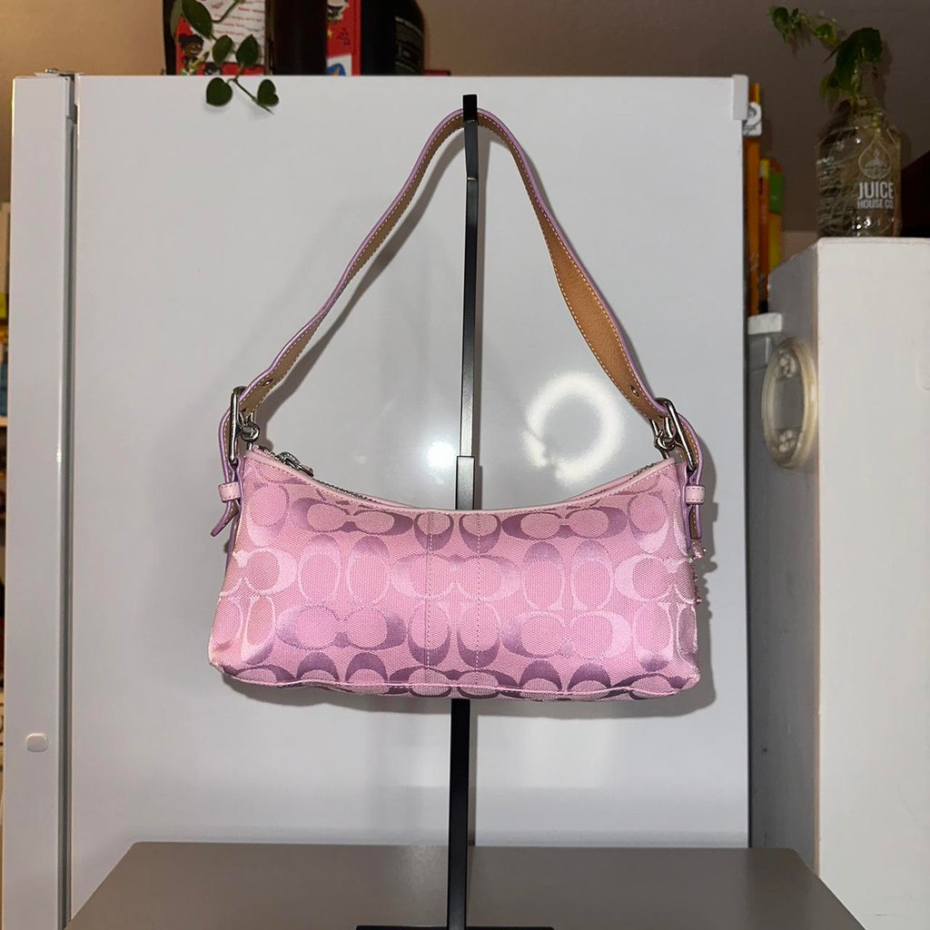 🌺🩷 Coach Bubblegum Pink Y2K Demi Baguette🫐🪻 🤎🌆