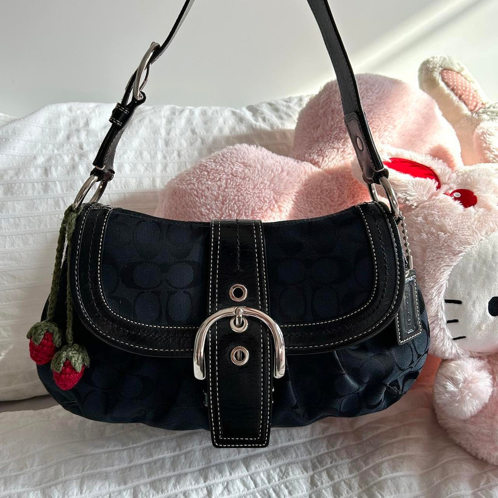 🌺🩷 🫐🪻 y2k vintage black Coach soho shoulder 🫐🪻 🤎🌆