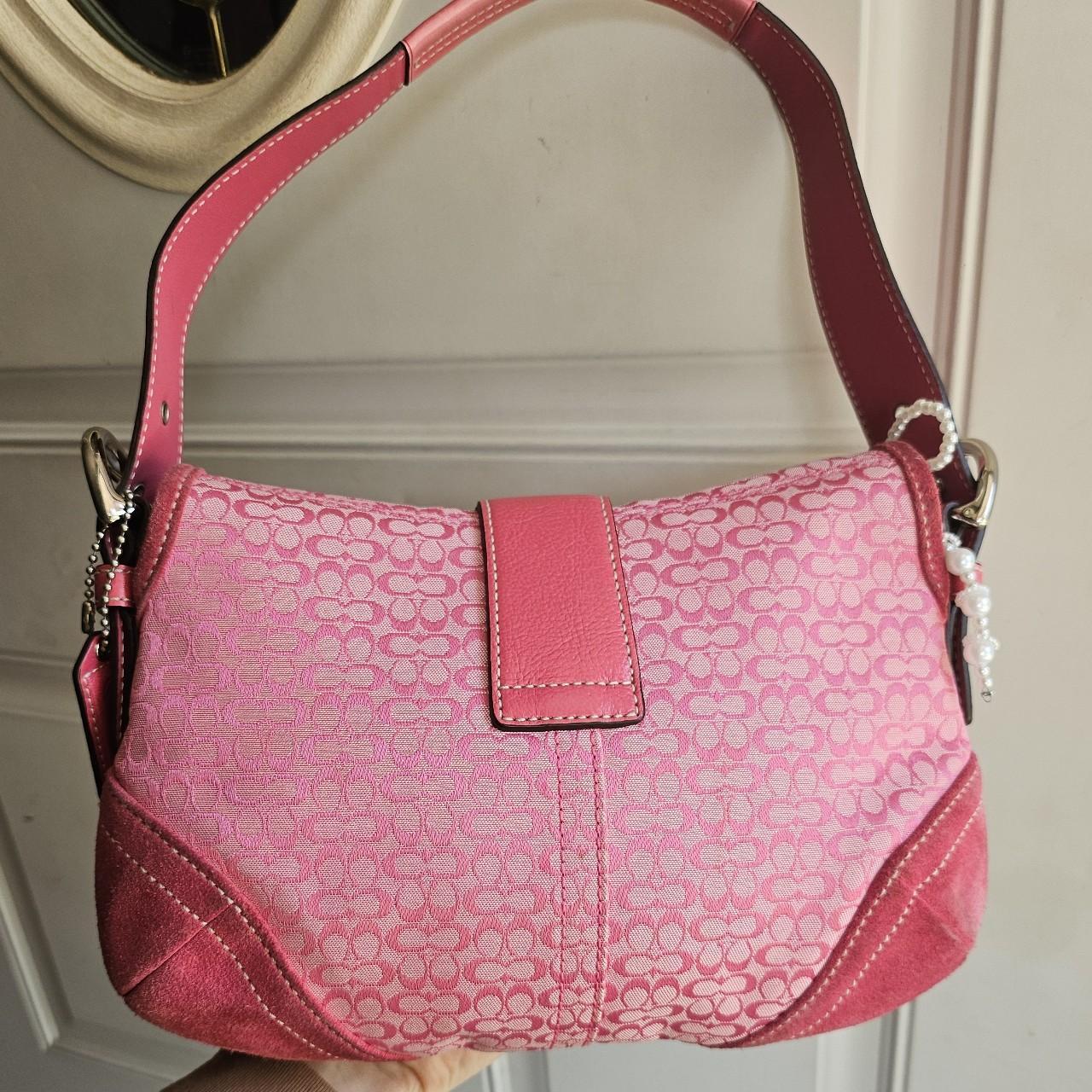 🌺🩷 Vintage Coach Mini Soho Buckle Flap Pink Shoulder Purse🌺🩷 🤎🌆