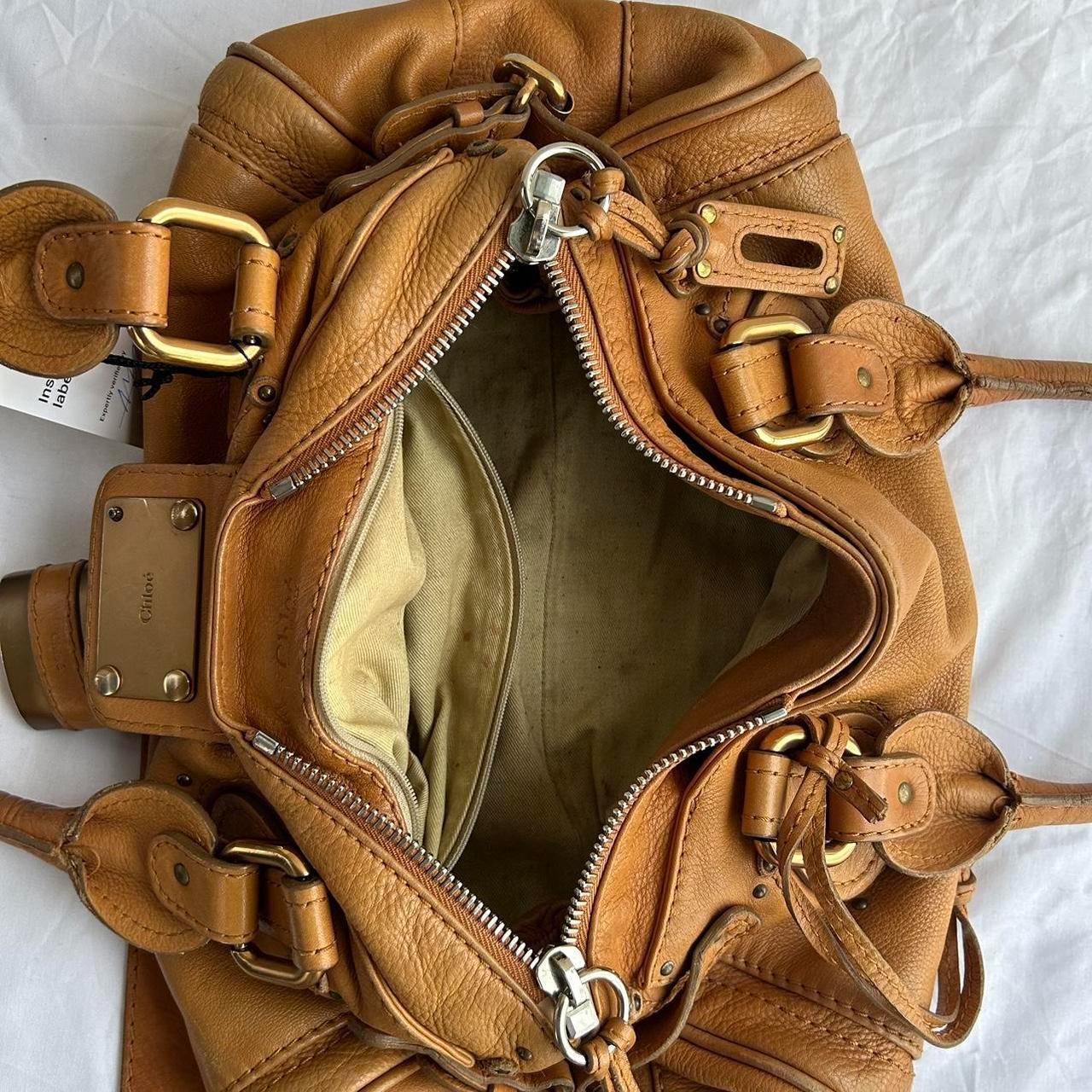 🌺🩷 PreOwned 2000s vintage Chloe Paddington handbag in tan brown leather with long cross body/ shoulder strap (detachable).🍂✨ 🤎🌆