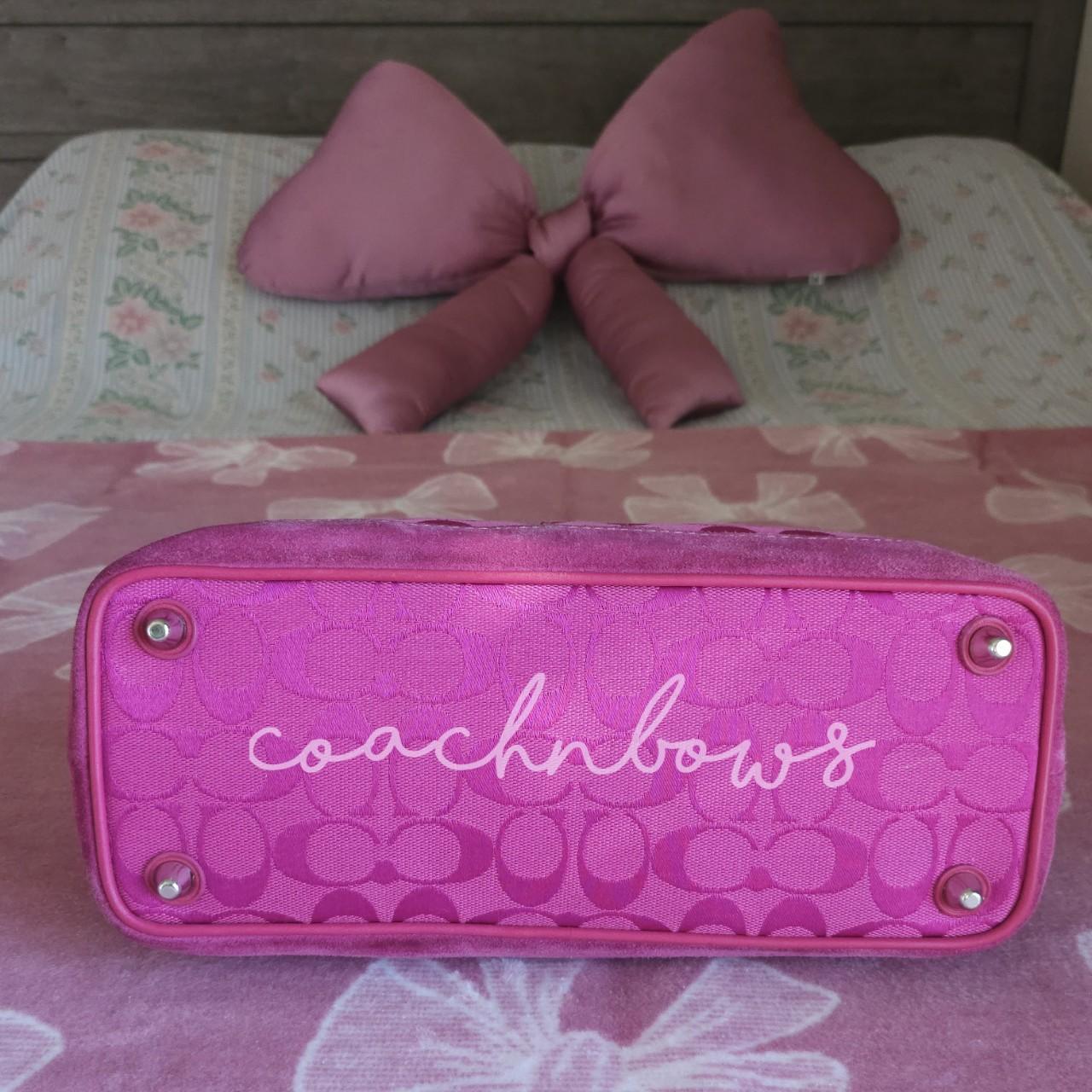 🌺🩷 Y2K Vintage Coach Pink Handbag Tote Purse🍎🔥 🤎🌆