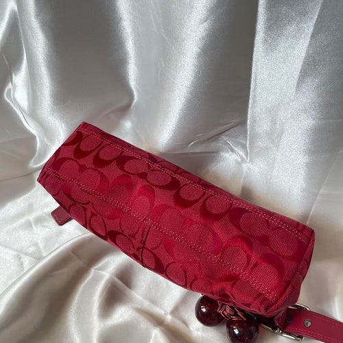 🌺🩷 2004 Signature Coach Baguette Demi 🍒❤️‍🔥 🤎🌆