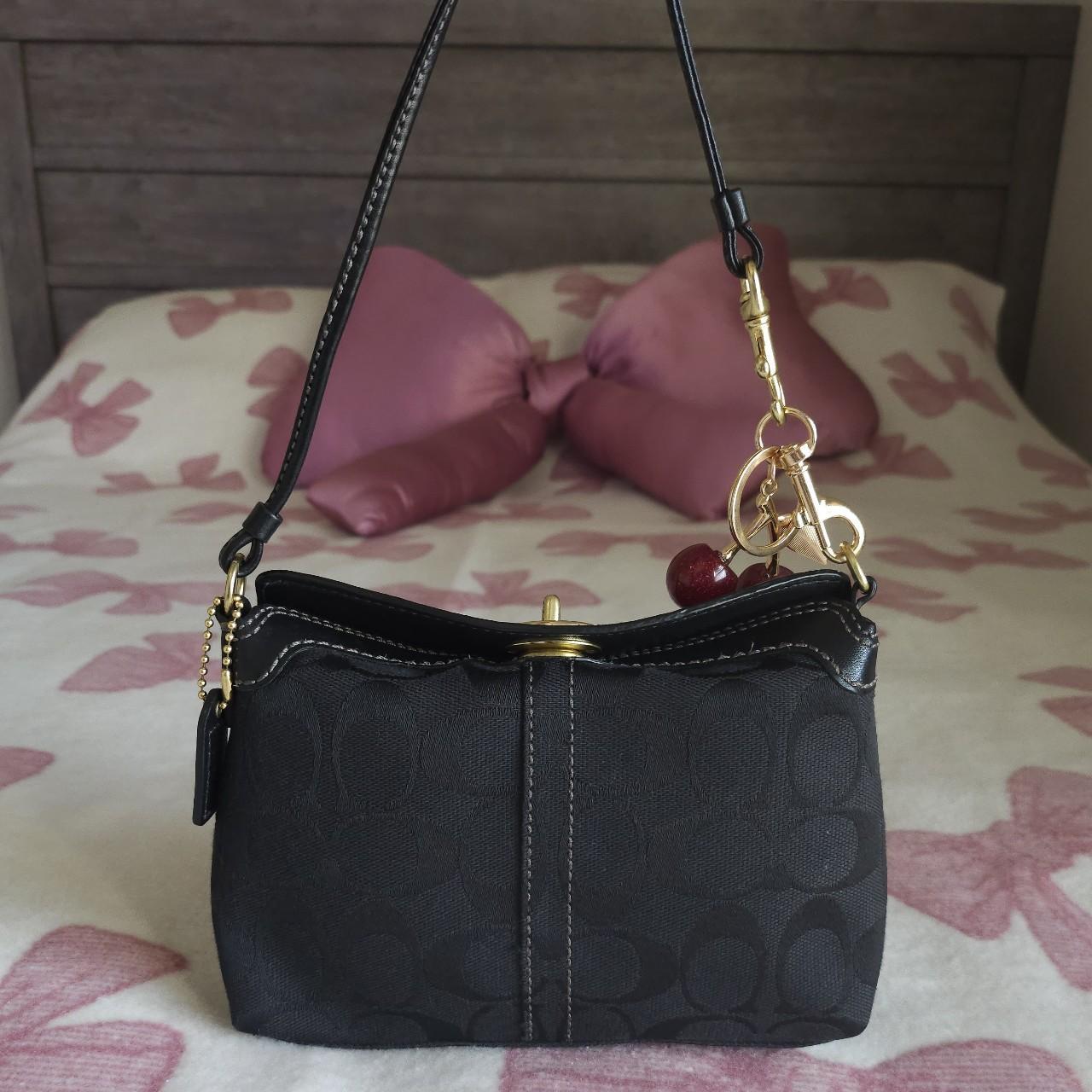 🌺🩷 Bundle Of 2 Vintage Coach Y2K Brown Black Gold Hardware Signature Cs Mini Bag Shoulder Purse💜🍇 🤎🌆