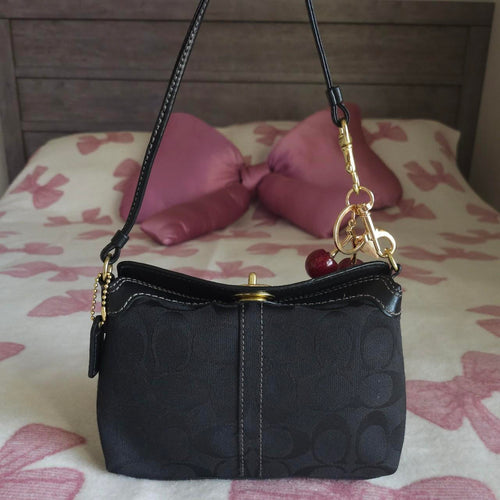 🌺🩷 Bundle Of 2 Vintage Coach Y2K Brown Black Gold Hardware Signature Cs Mini Bag Shoulder Purse💜🍇 🤎🌆