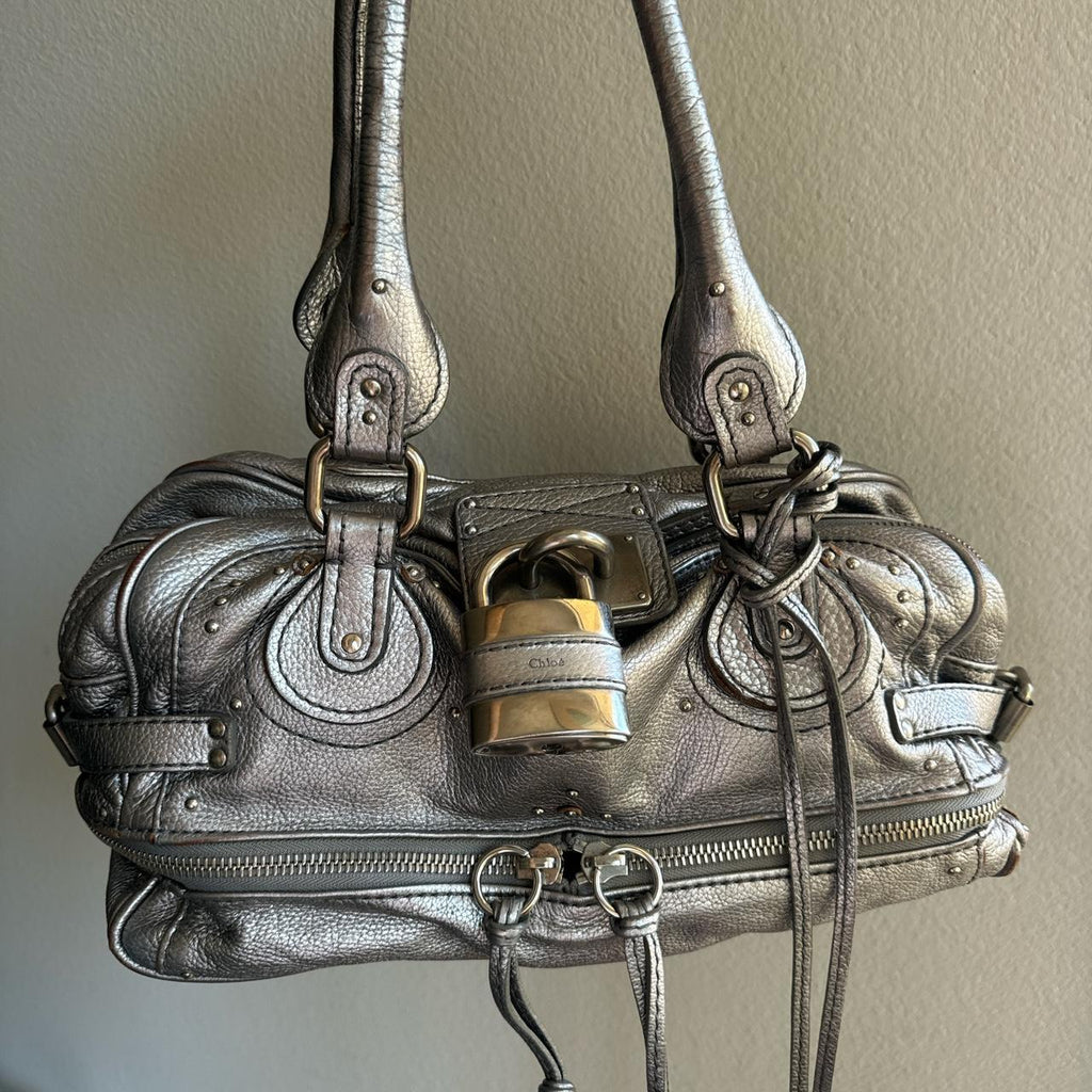 🌺🩷 Authentic silver Chloe paddington bag🥬🎄 🤎🌆