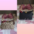 🌺🩷 Bundle Of 2 Vintage Coach Y2K Brown Black Gold Hardware Signature Cs Mini Bag Shoulder Purse💜🍇 🤎🌆