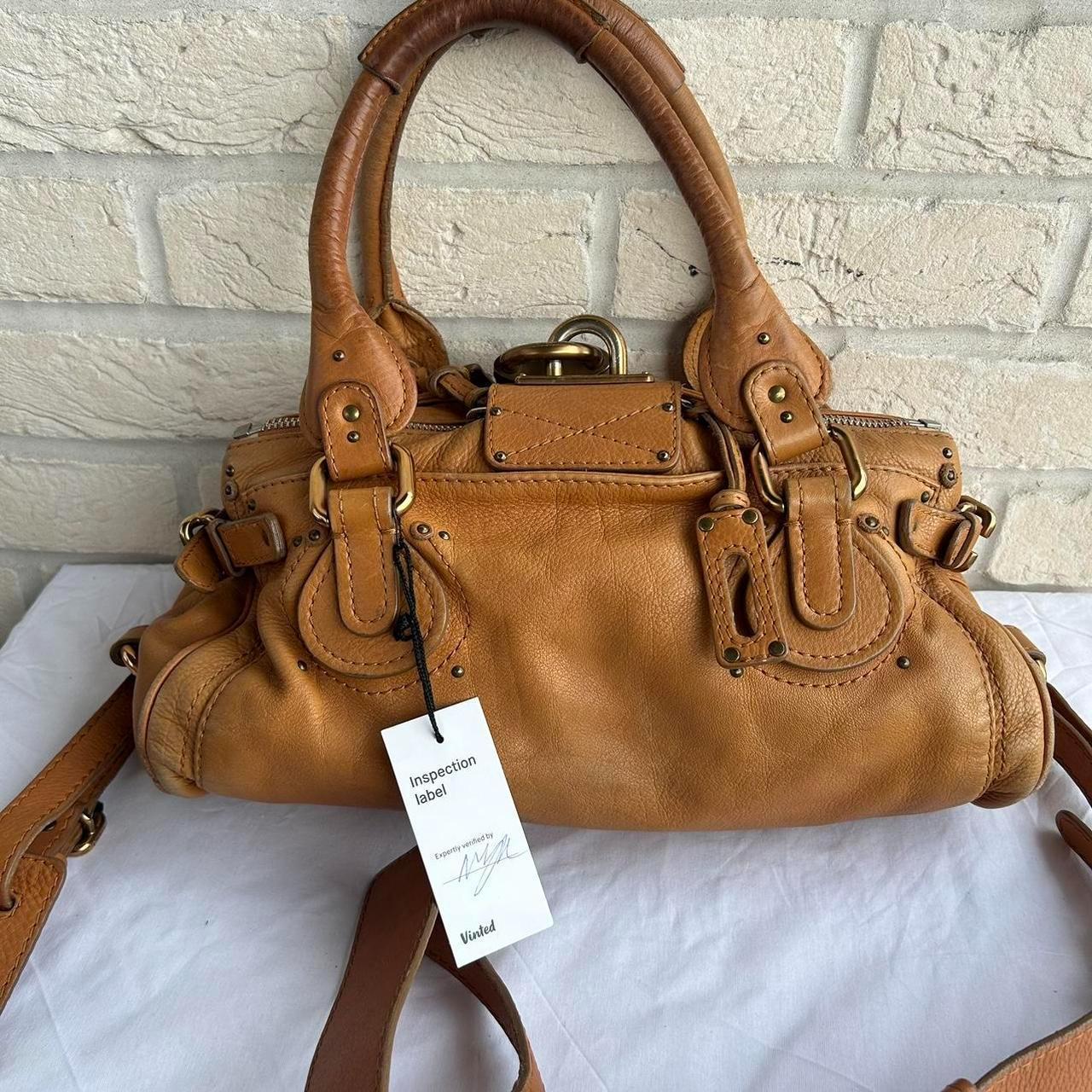 🌺🩷 PreOwned 2000s vintage Chloe Paddington handbag in tan brown leather with long cross body/ shoulder strap (detachable).🍂✨ 🤎🌆