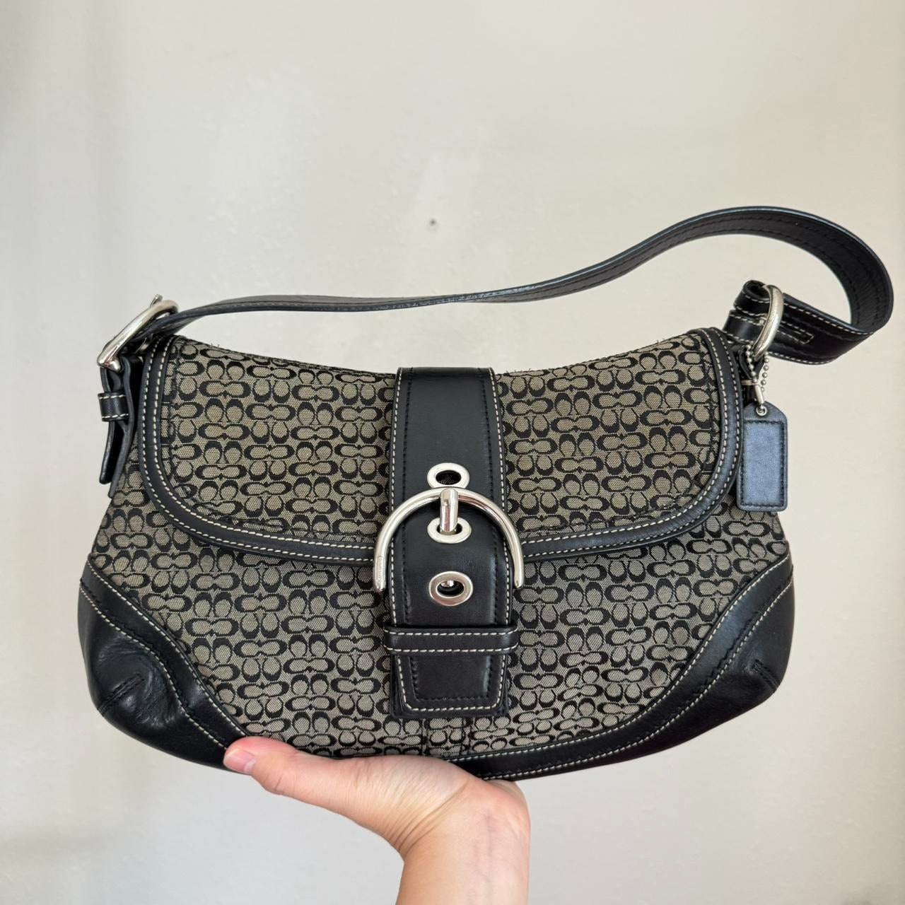 🌺🩷 Coach Soho Jacquard shoulder bag large 🤎🌆