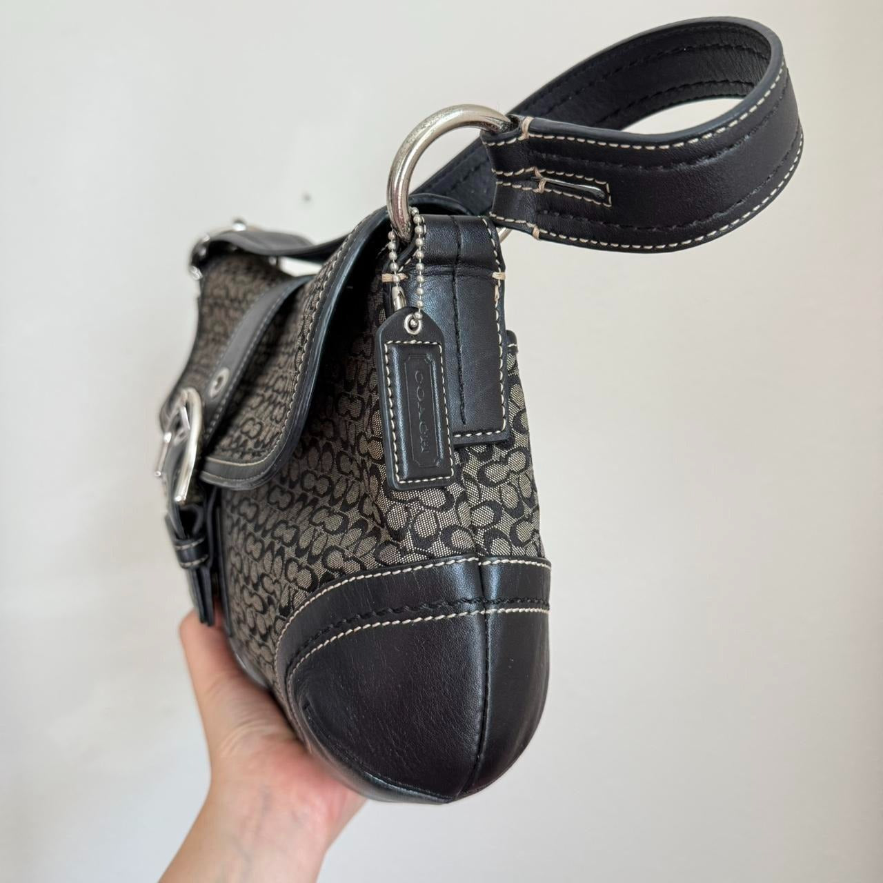 🌺🩷 Coach Soho Jacquard shoulder bag large 🤎🌆