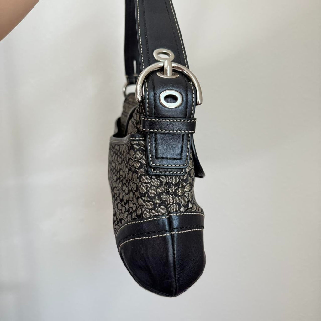 🌺🩷 Coach Soho Jacquard shoulder bag large 🤎🌆