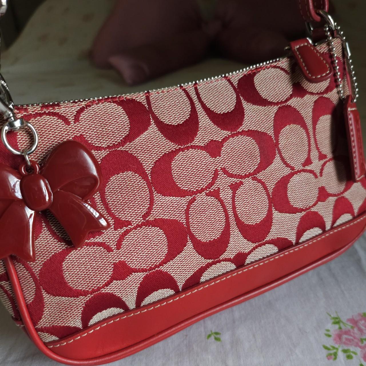 🌺🩷 ❤️ Vintage Y2K Demi Red Signature Cs Mini Shoulder Bag Purse ❤️ 🤎🌆