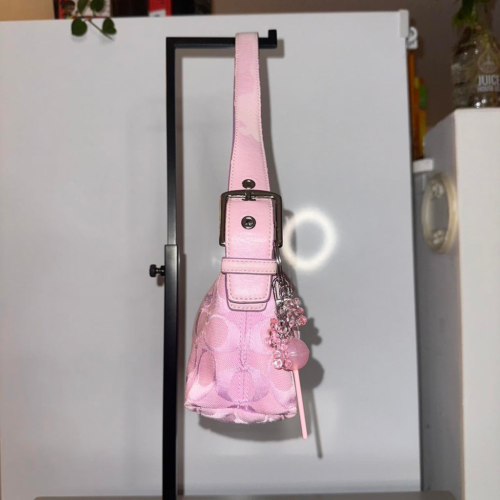 🌺🩷 Coach Bubblegum Pink Y2K Demi Baguette🫐🪻 🤎🌆