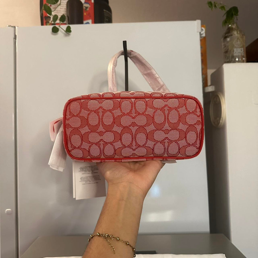 🌺🩷 Coach Demi Signature Jacquard Sport Red Honolulu Fukubukuro Grab Bag Limited Edition NWOT💜🍇 🤎🌆