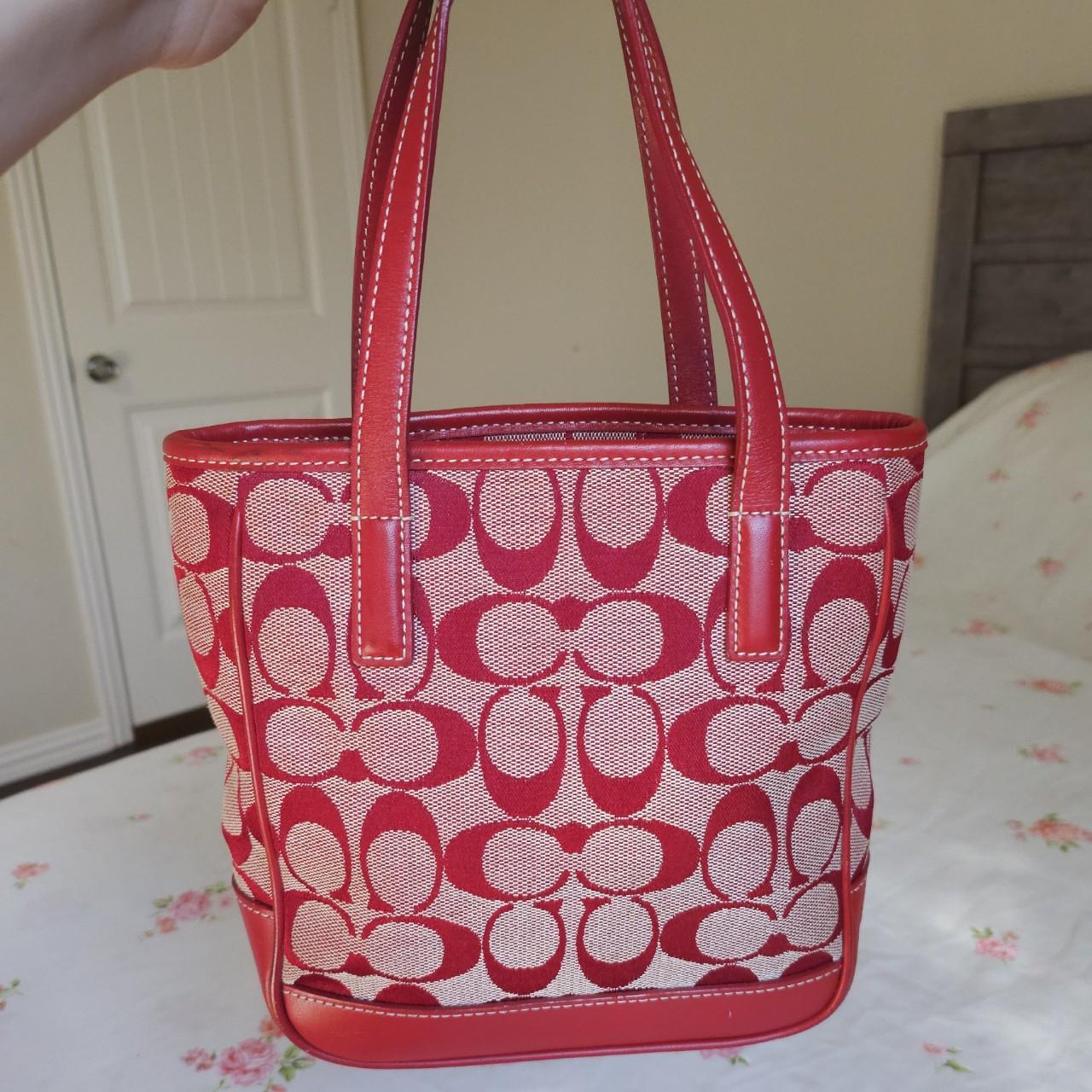 🌺🩷 🍒 Y2K Vintage Coach Mini Tote Handbag 🍒 🤎🌆