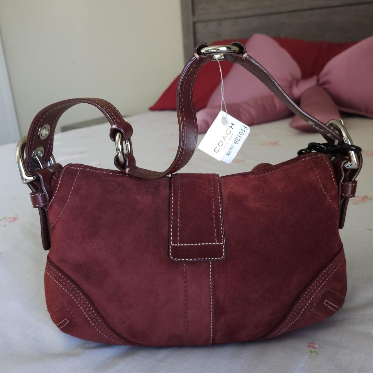 🌺🩷 ❤️ Y2K Vintage Coach Suede Mini Soho Shoulder Bag ❤️ 🤎🌆