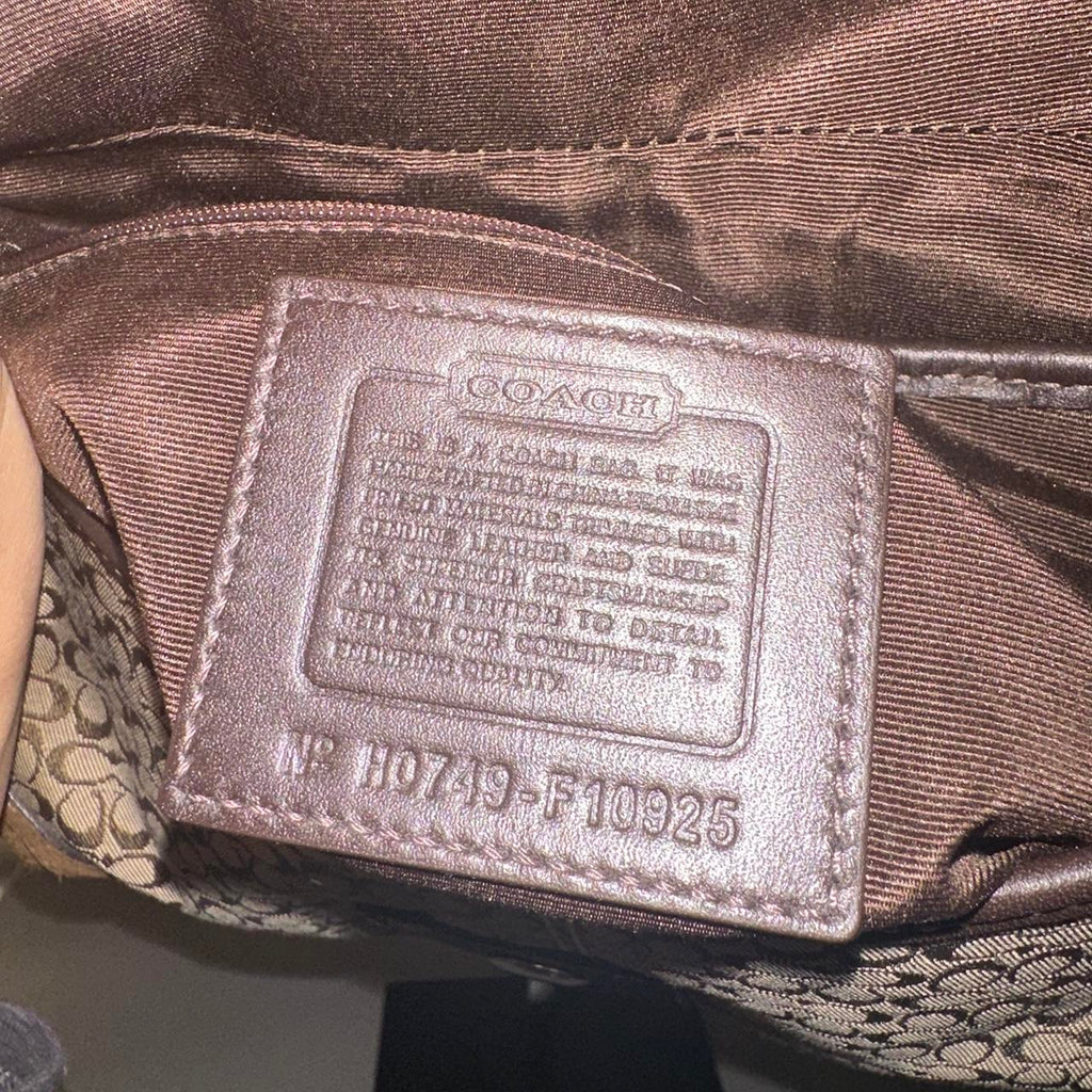 🌺🩷 Coach Vintage Y2K Brown Signature Suede/Canvas Mini Soho Shoulder Bag🍬⚡ 🤎🌆