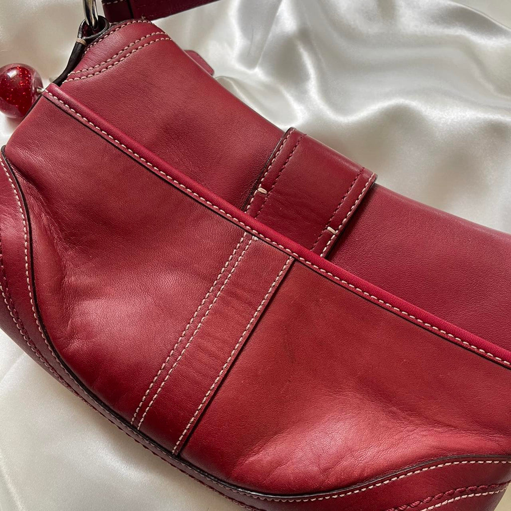 🌺🩷 💋 2007 Coach Mini Red Soho 💋 🤎🌆