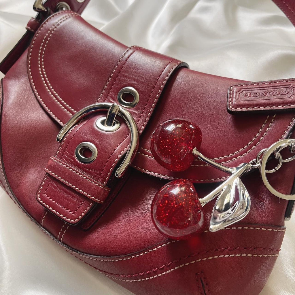 🌺🩷 💋 2007 Coach Mini Red Soho 💋 🤎🌆