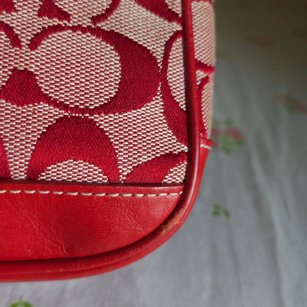 🌺🩷 ❤️ Vintage Y2K Demi Red Signature Cs Mini Shoulder Bag Purse ❤️ 🤎🌆