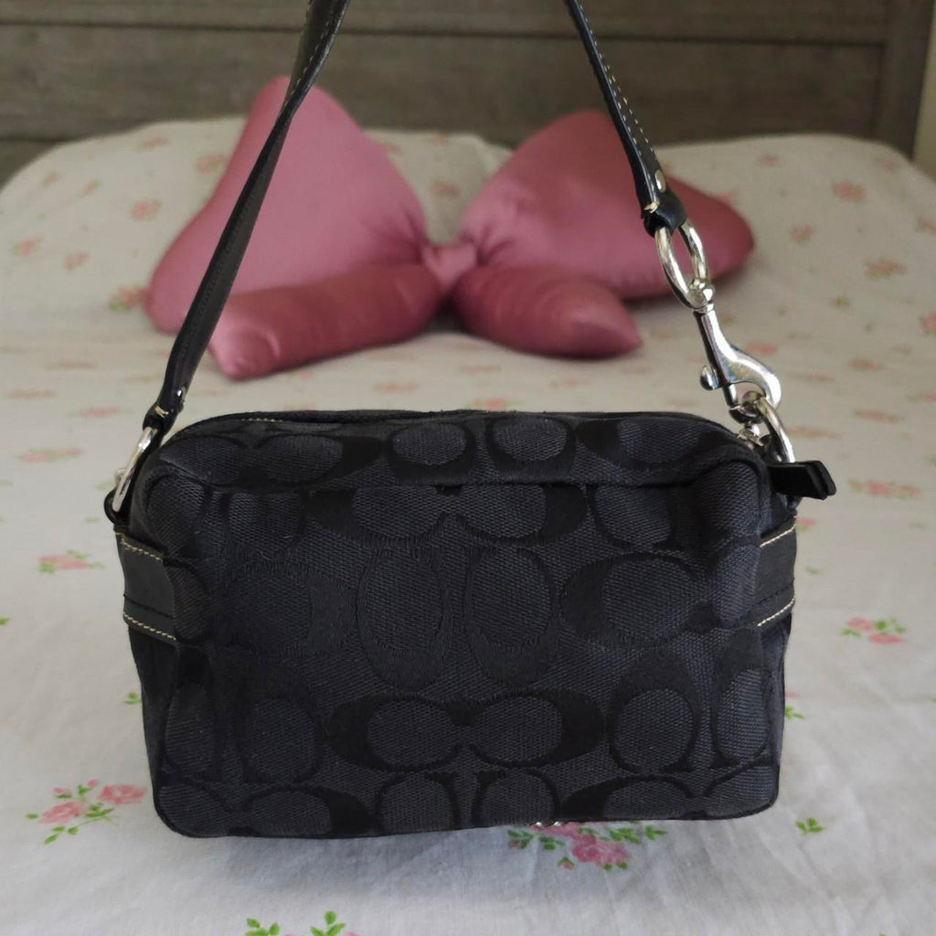 🌺🩷 Y2K Vintage Coach Mini Double Turnlock Handbag Shoulder Bag🖤🍫 🤎🌆