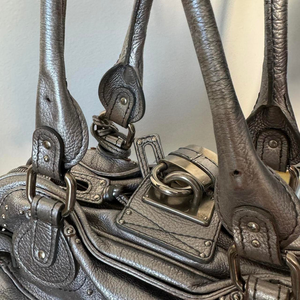 🌺🩷 Authentic silver Chloe paddington bag🥬🎄 🤎🌆