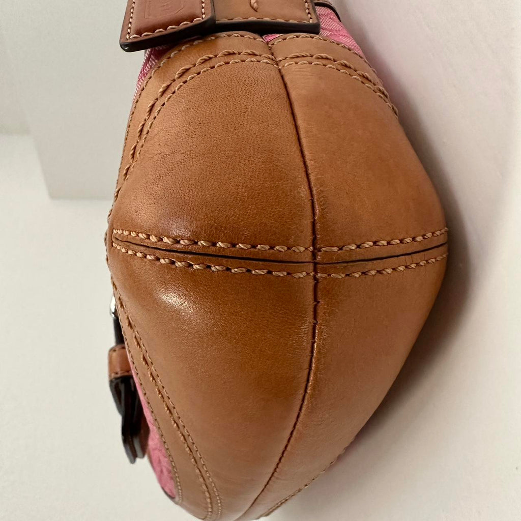 🌺🩷 Coach Pink Signature Jacquard Soho Mini Vintage Bag💜🍇 🤎🌆