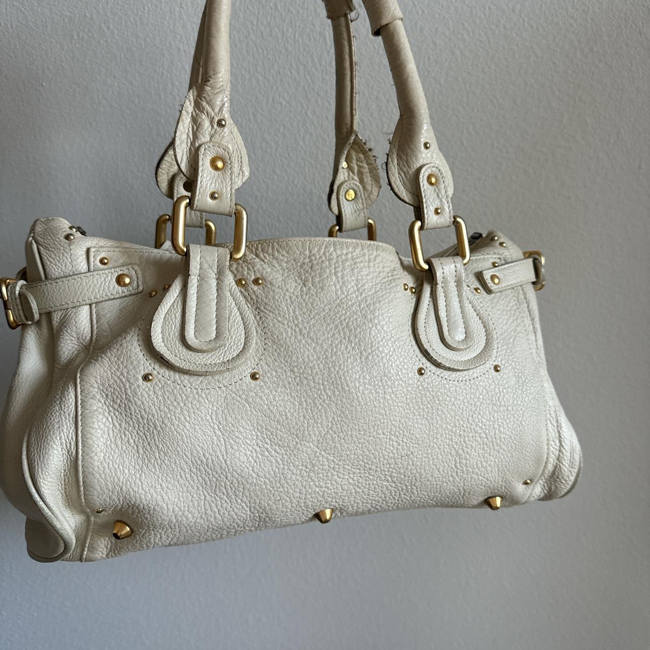 🌺🩷 Authentic Chloe paddington in white/cream color Excellent preowned condition🍂✨ 🤎🌆