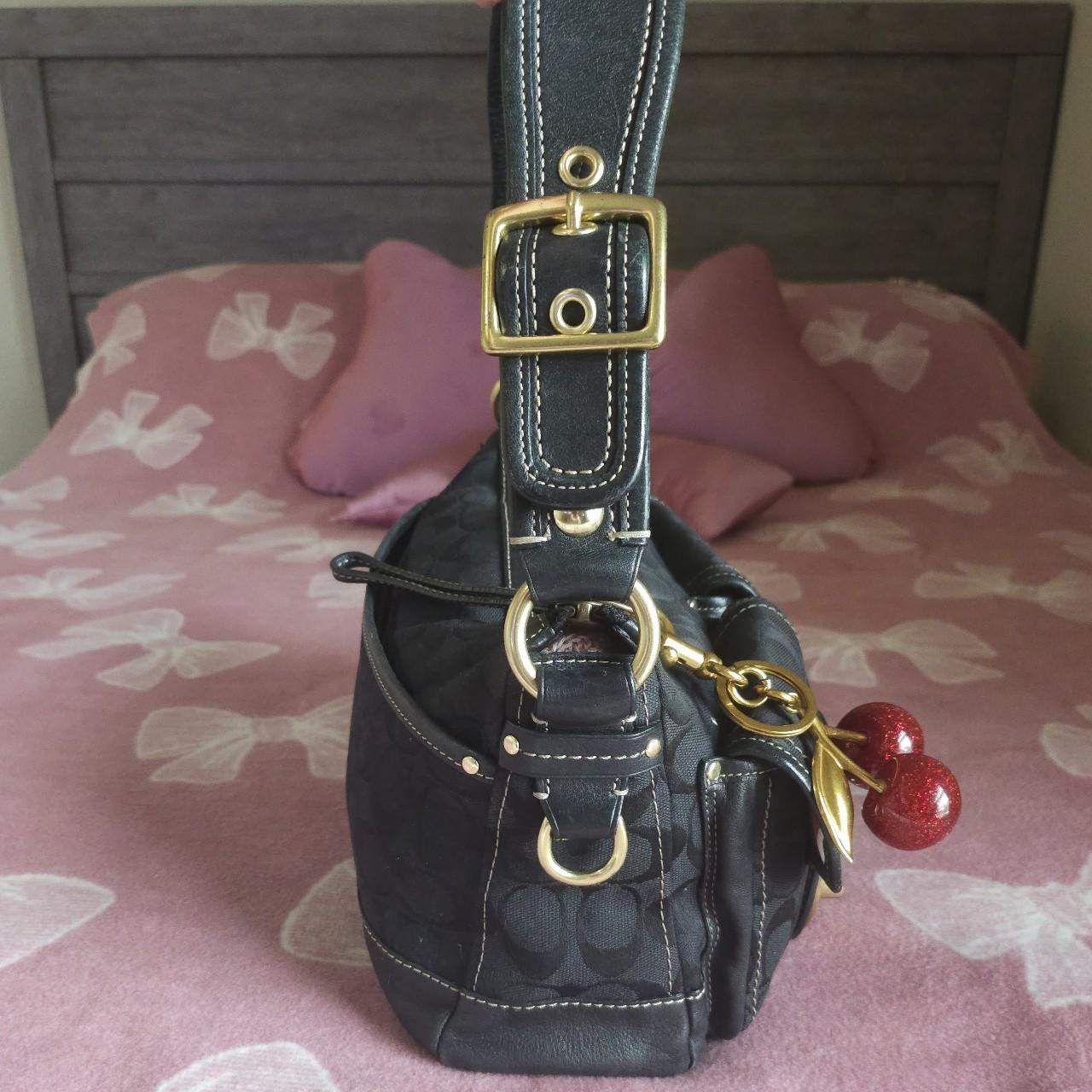 🌺🩷 🖤 Y2K Vintage Coach Legacy Double Turnlock Handbag Shoulder Bag 🖤 🤎🌆