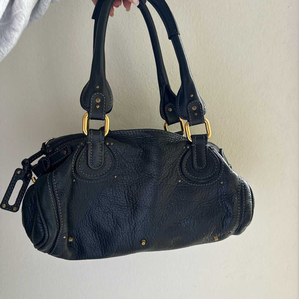 🌺🩷 Authentic black Chloe paddington bag🩷🍒 🤎🌆