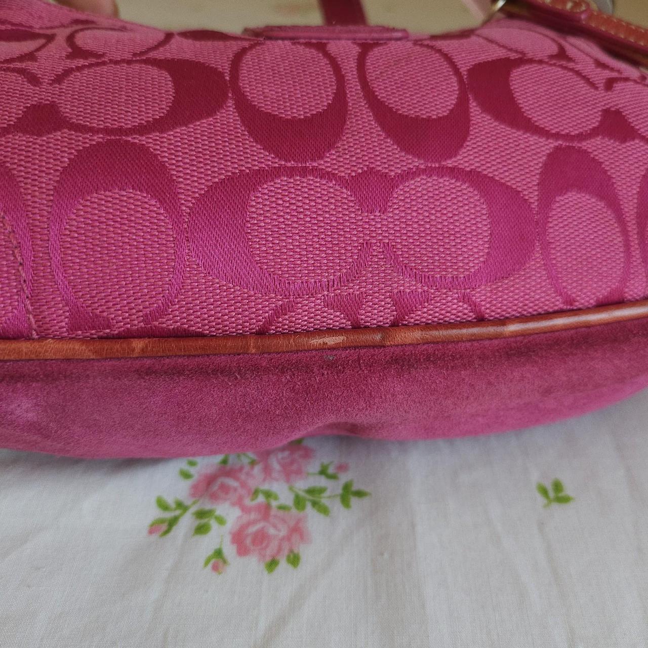 🌺🩷 Y2K Vintage Coach Barbie Pink Suede Mini Demi Buckle Shoulder Bag🌺🩷 🤎🌆