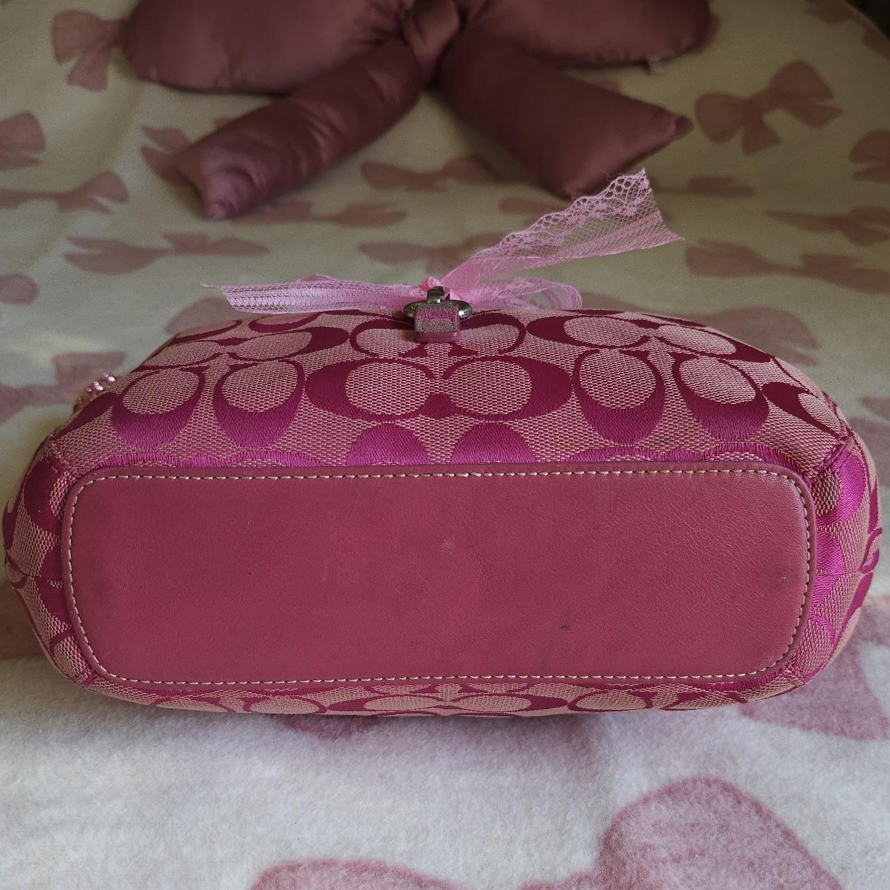 🌺🩷 Y2K Vintage Coach Barbie Pink Hampton Clip Shoulder Bag🩷🍒 🤎🌆