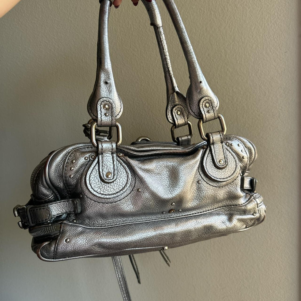 🌺🩷 Authentic silver Chloe paddington bag🥬🎄 🤎🌆