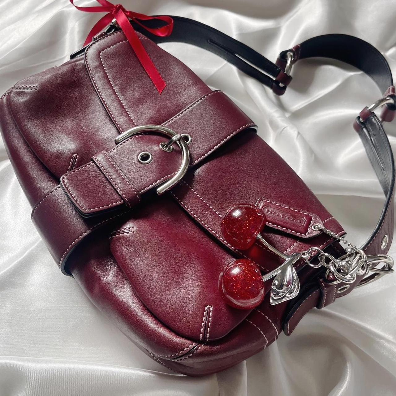 🌺🩷 🍒2005 Coach Black Cherry Pocket Soho 🍒 🤎🌆