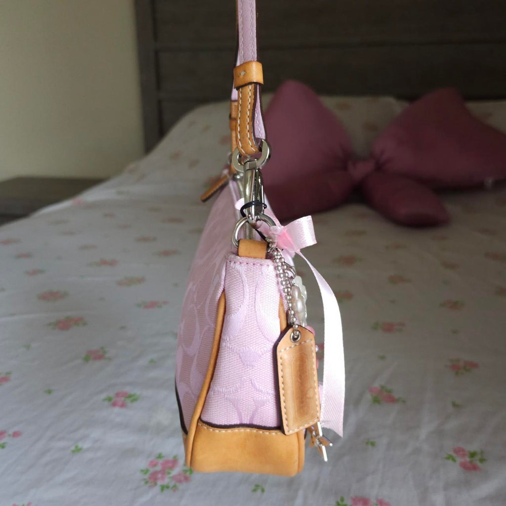 🌺🩷 Y2K Vintage Coach Pink Demi Shoulder Bag Purse🌺🩷 🤎🌆