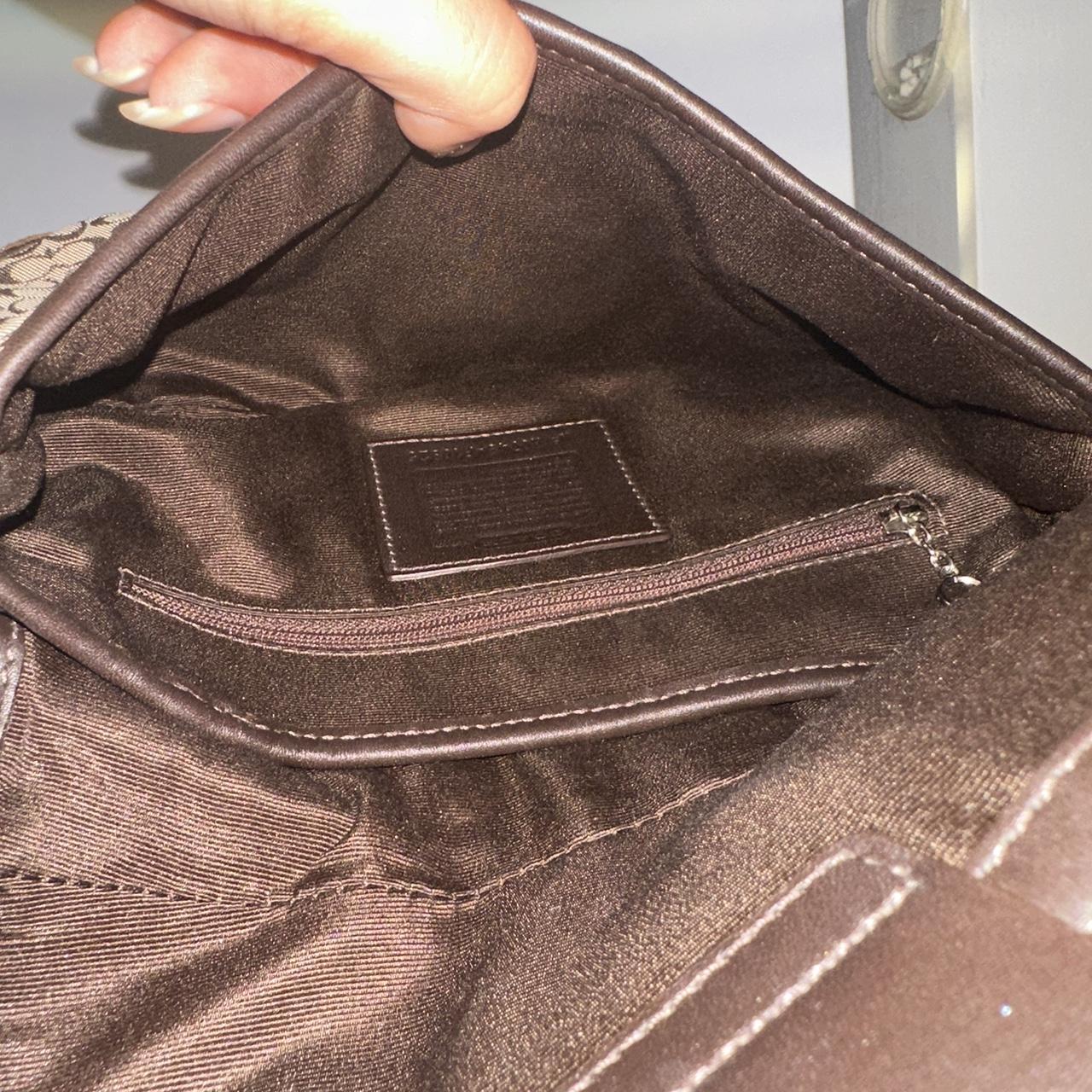 🌺🩷 Coach Vintage Y2K Brown Signature Suede/Canvas Mini Soho Shoulder Bag🍬⚡ 🤎🌆