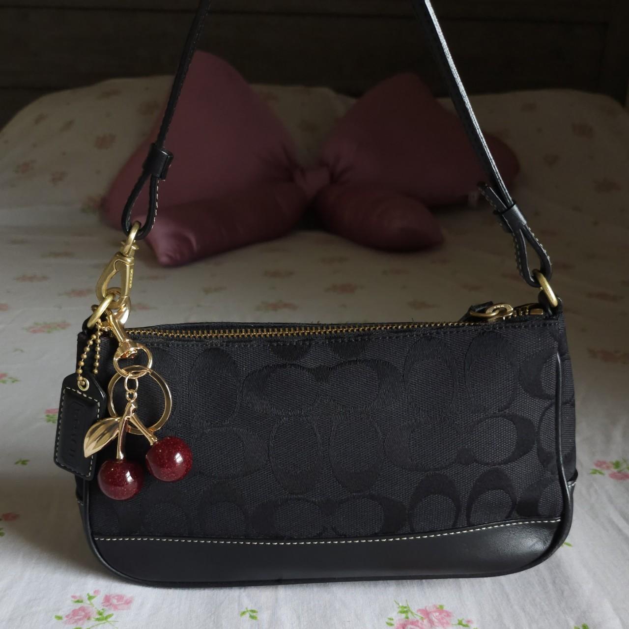 🌺🩷 ❤️ Vintage Y2K Coach Demi Black Gold Shoulder Bag Purse ❤️ 🤎🌆