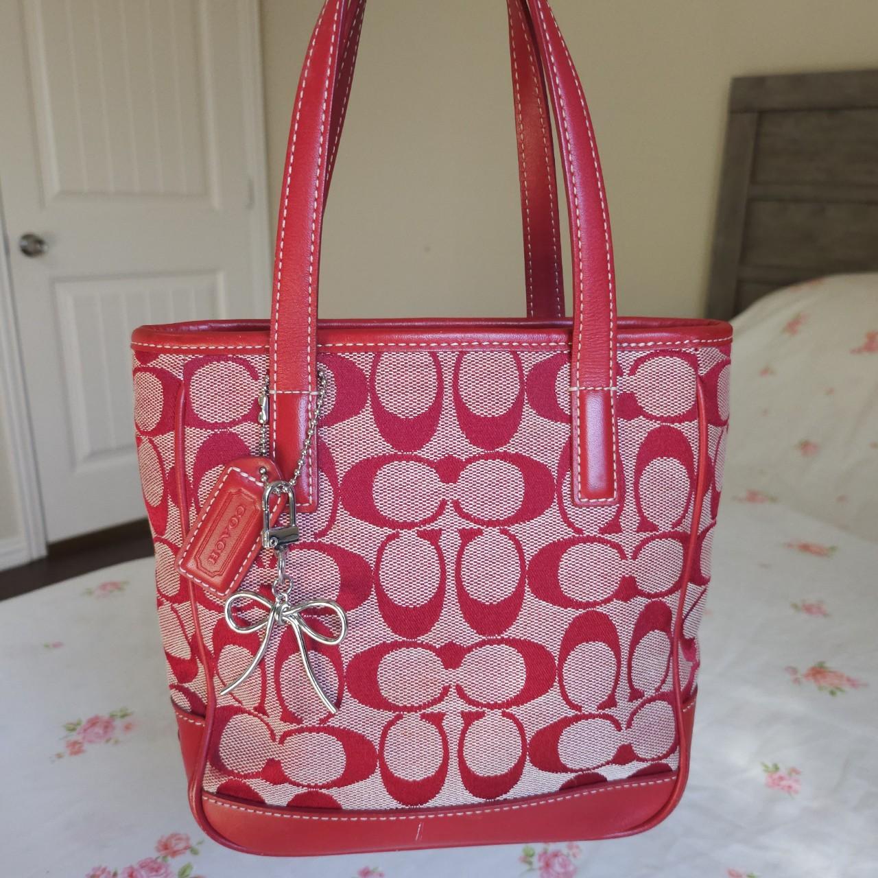 🌺🩷 🍒 Y2K Vintage Coach Mini Tote Handbag 🍒 🤎🌆