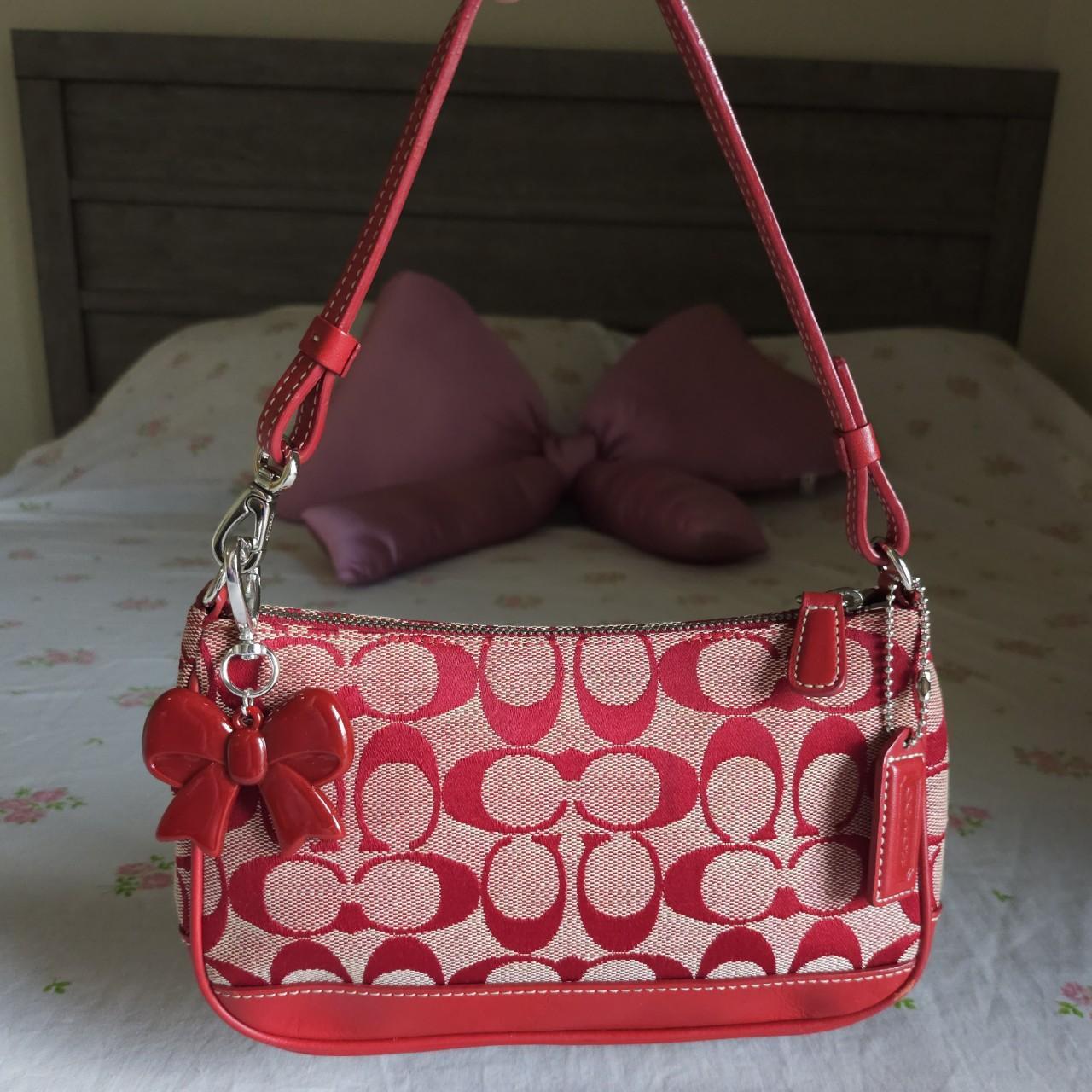 🌺🩷 ❤️ Vintage Y2K Demi Red Signature Cs Mini Shoulder Bag Purse ❤️ 🤎🌆